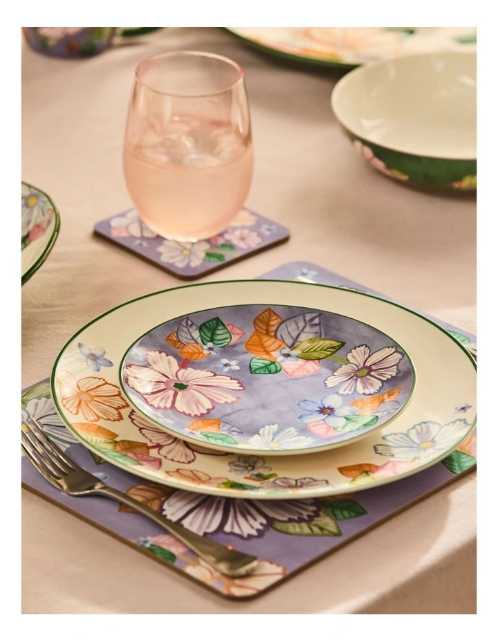 Maxwell & Williams Poppy Love Cork Back Placemats - Set of 4 - 34x26.5cm - Gift Boxed