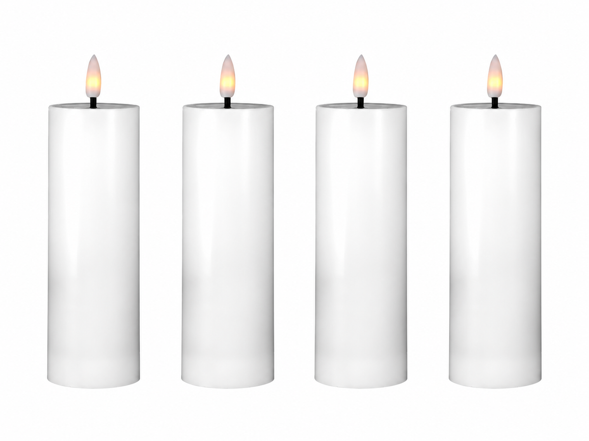 4x Maxwell & Williams Let's Get Lit LED Flameless Candle 5.5x15cm - Natural