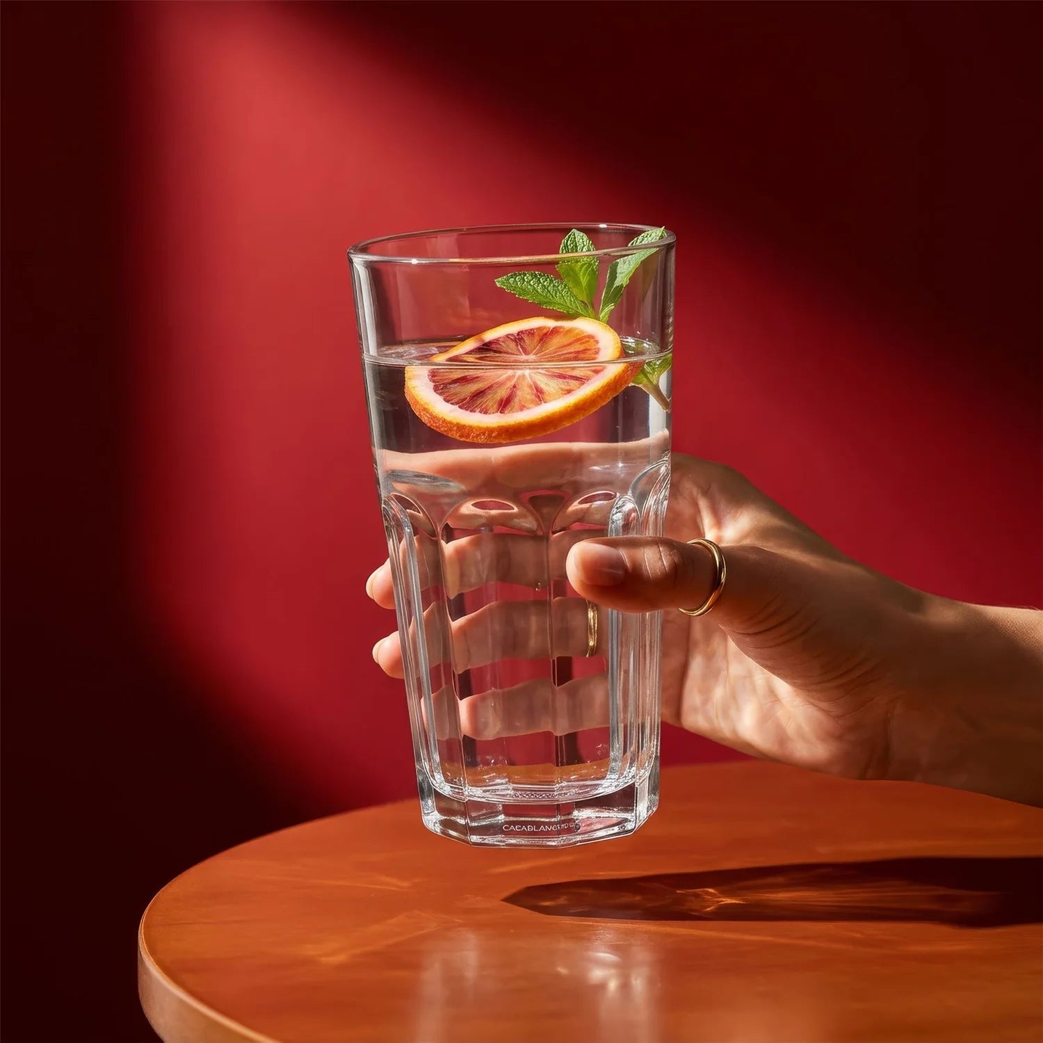 Panelled Highball Glasses 400ml  - Pack of 6