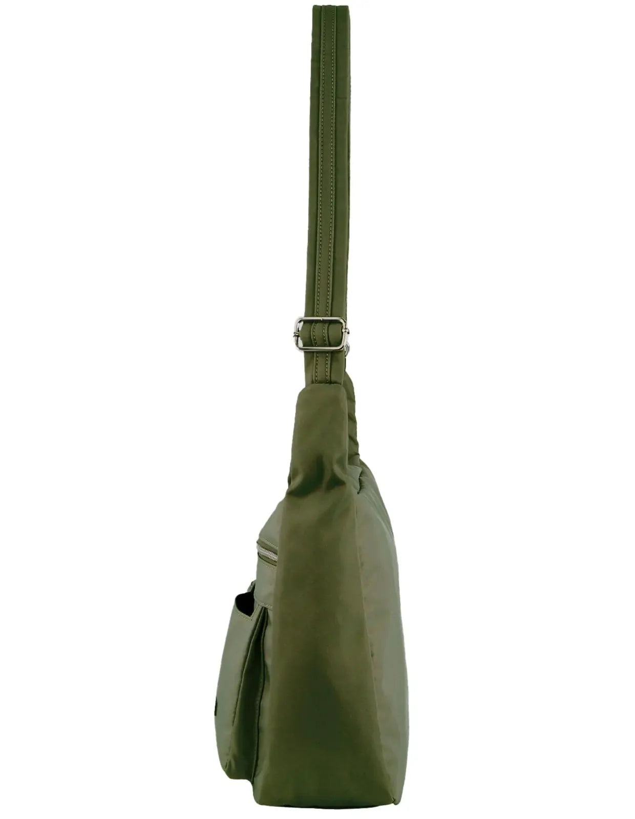 Pierre Cardin Nylon Anti - Theft Cross Body Bag - Olive
