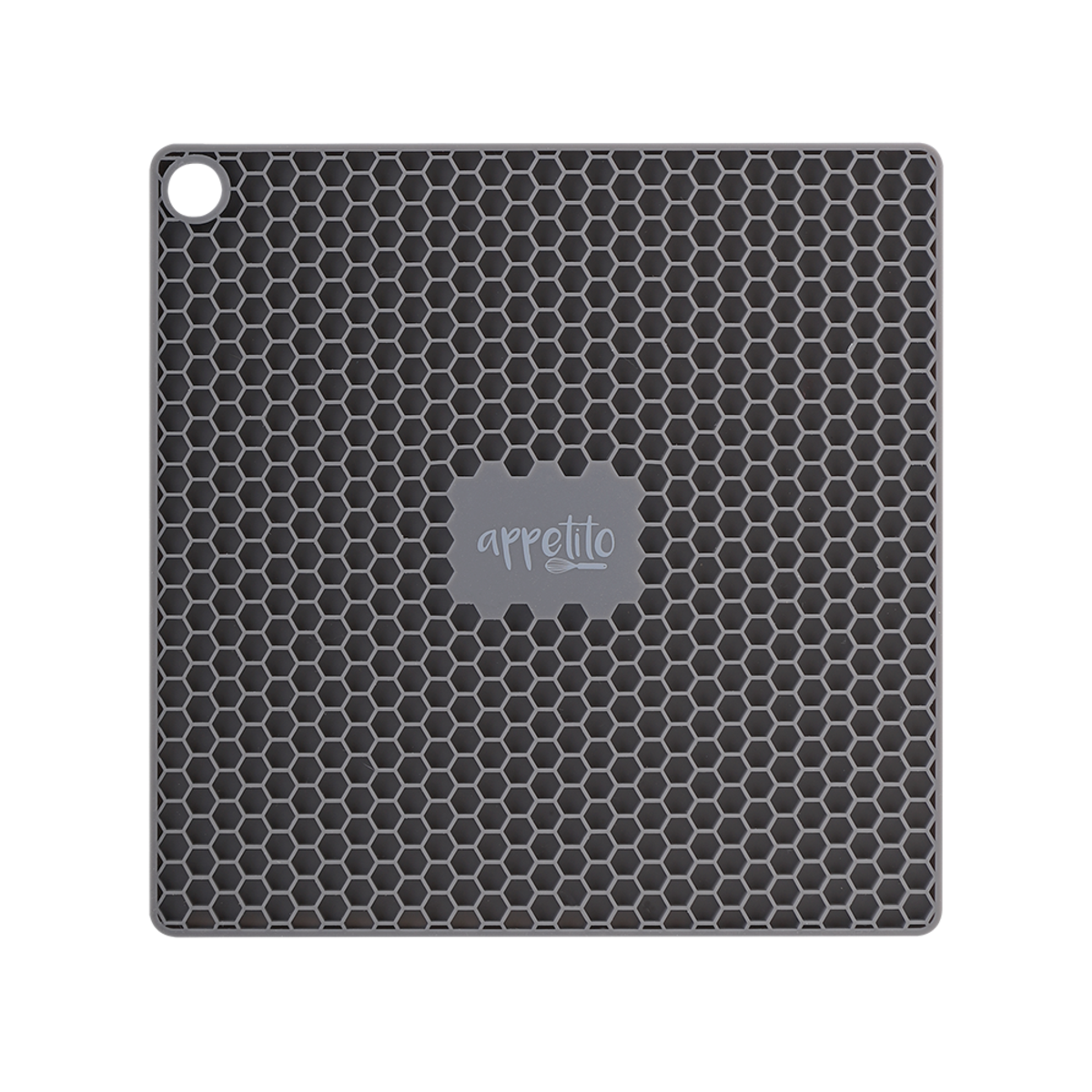 Appetito Silicone Square Trivet 17.3x17.3cm - Charcoal