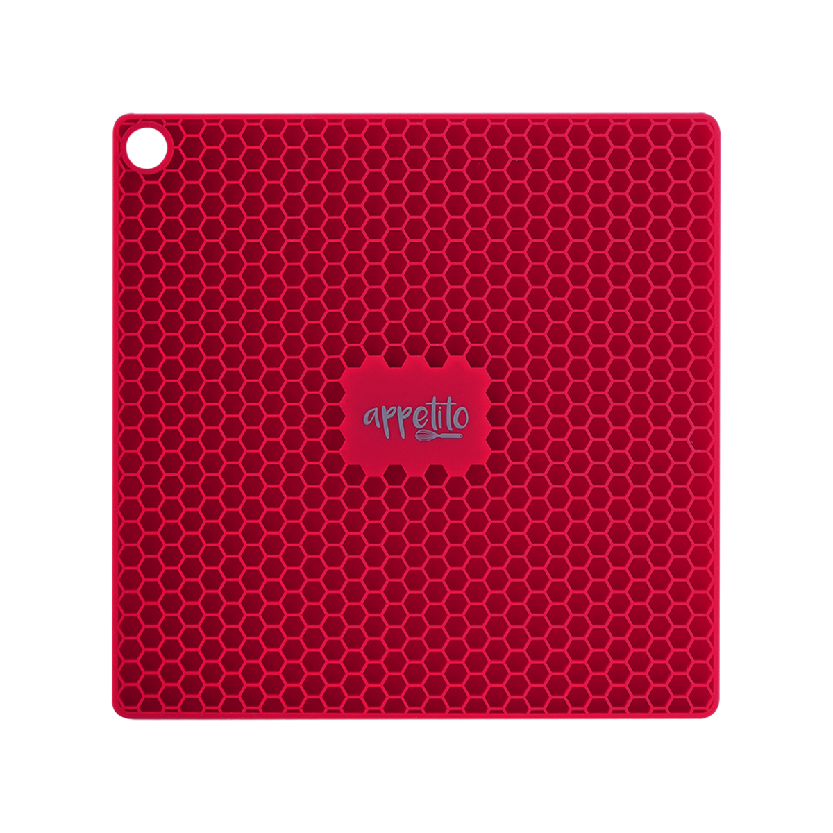 Appetito Silicone Square Trivet 17.3x17.3cm - Red