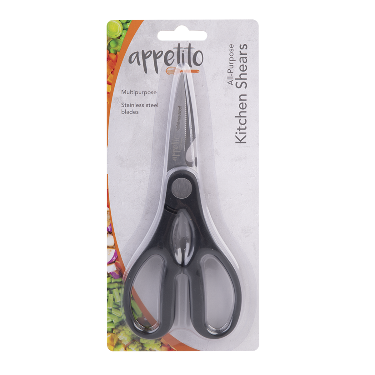 Appetito All Purpose Kitchen Shears - Black