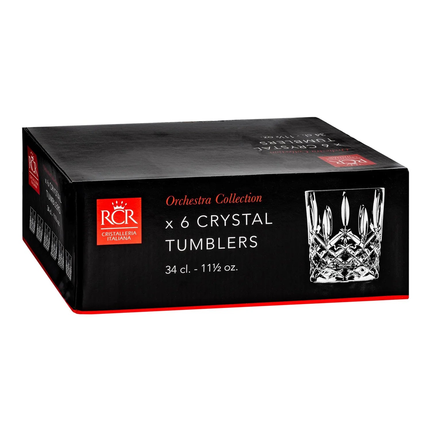 Crystal Orchestra Whisky Glasses 340ml  - Pack of 6