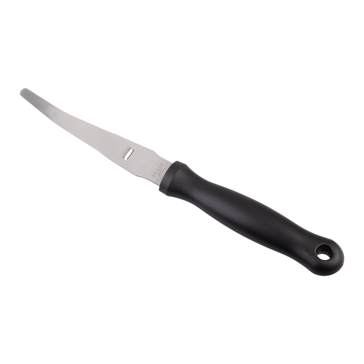 Appetito Stainless Steel Grapefruit Knife with Black Handle