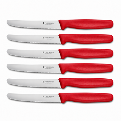 Victorinox Steak & Tomato Knife 11cm - Raspberry Royale Set of 6