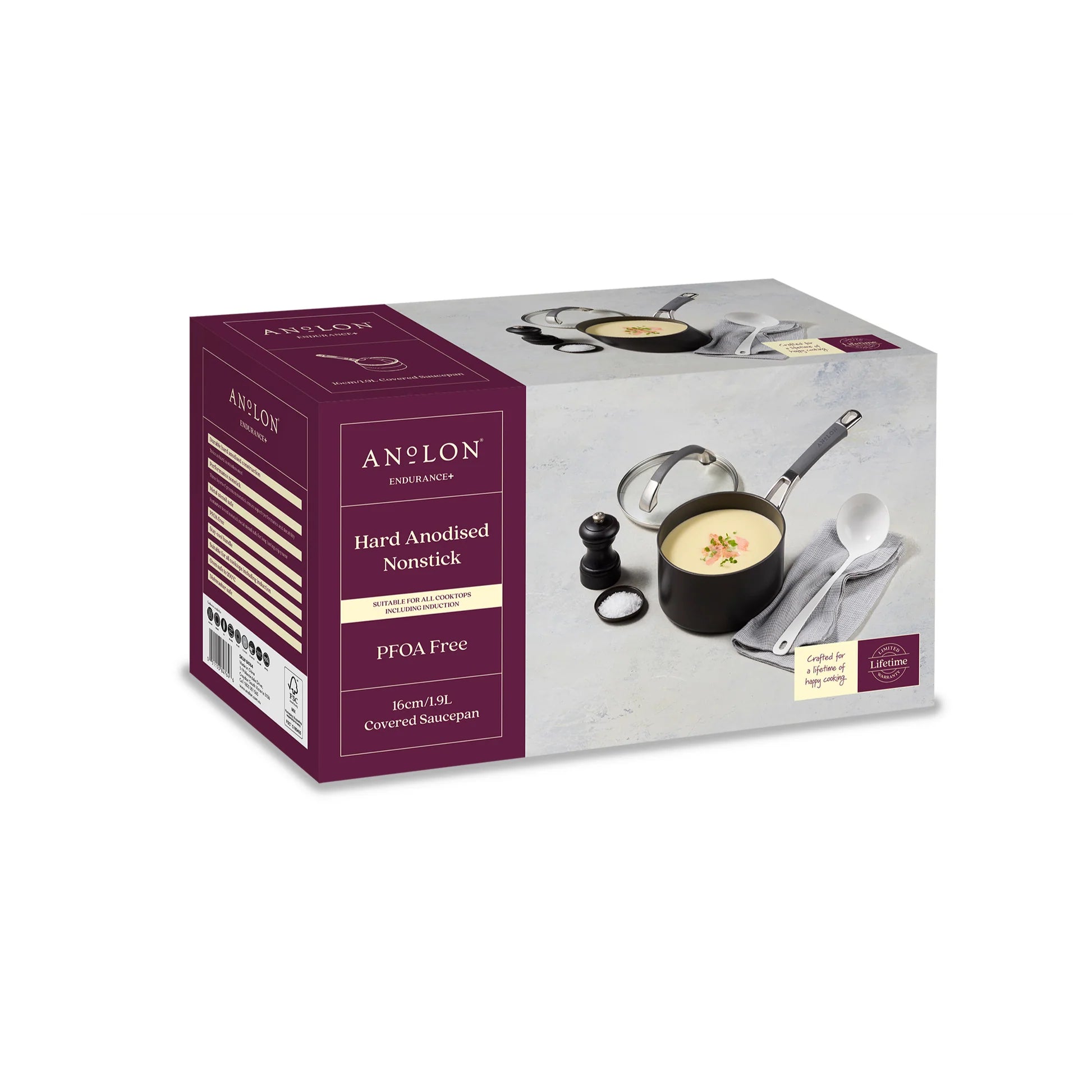 Anolon Endurance+ 16cm/1.9L Covered Saucepan