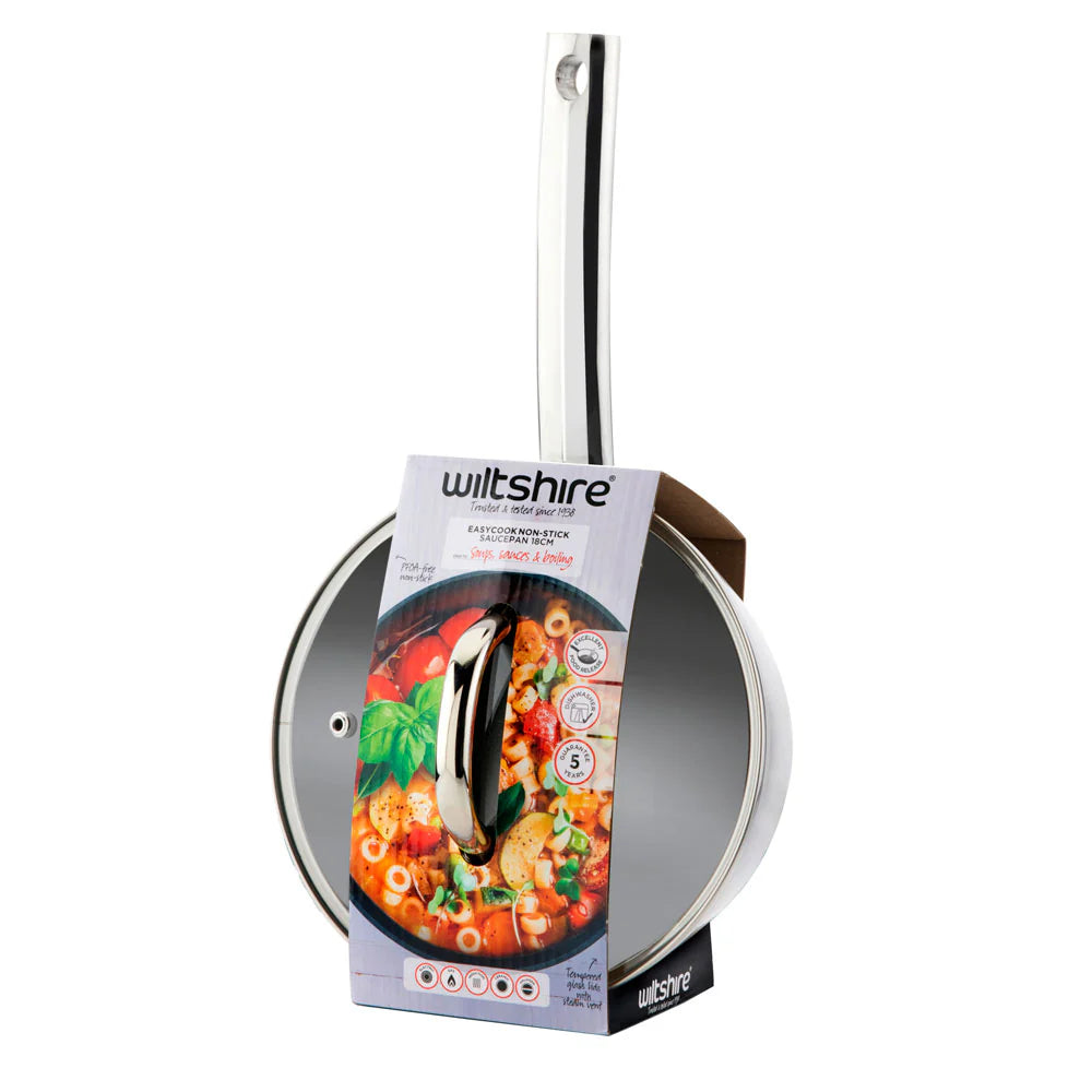Wiltshire Easy-cook Nonstick Induction Covered Saucepan - 18cm/1.5L