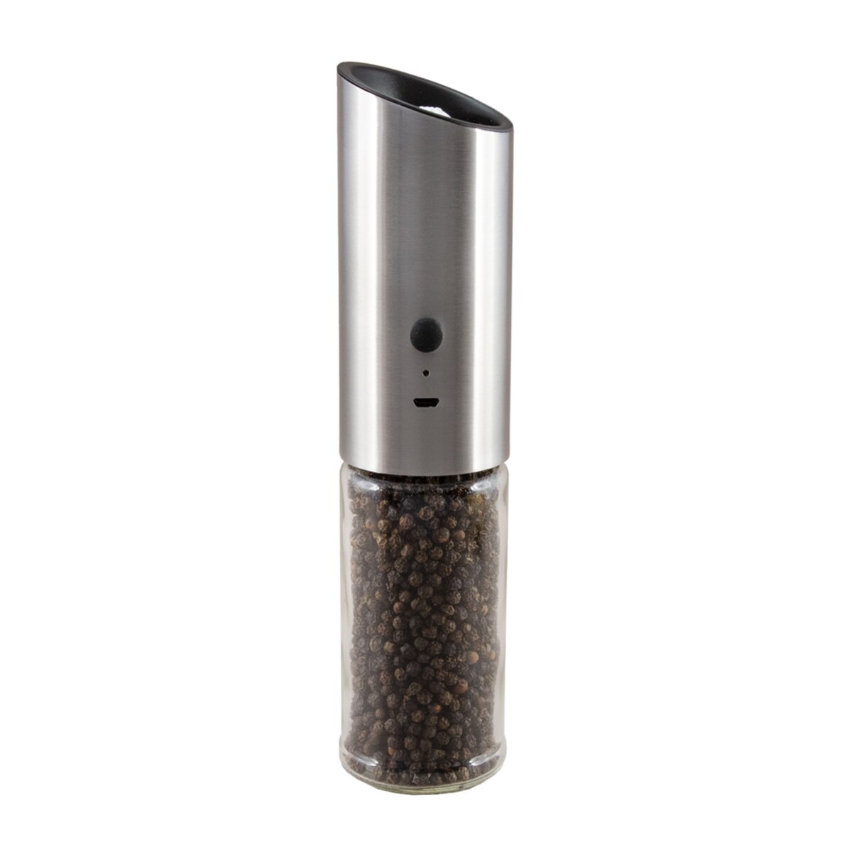 Integra Royale Electric Mill 24cm (Black Peppercorn) - Stainless Steel Top/Glass Jar