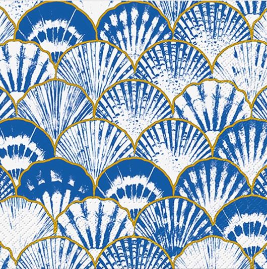 Paw Lunch Napkins "Japanese Seashells" Pack of 20 - 33x33cm