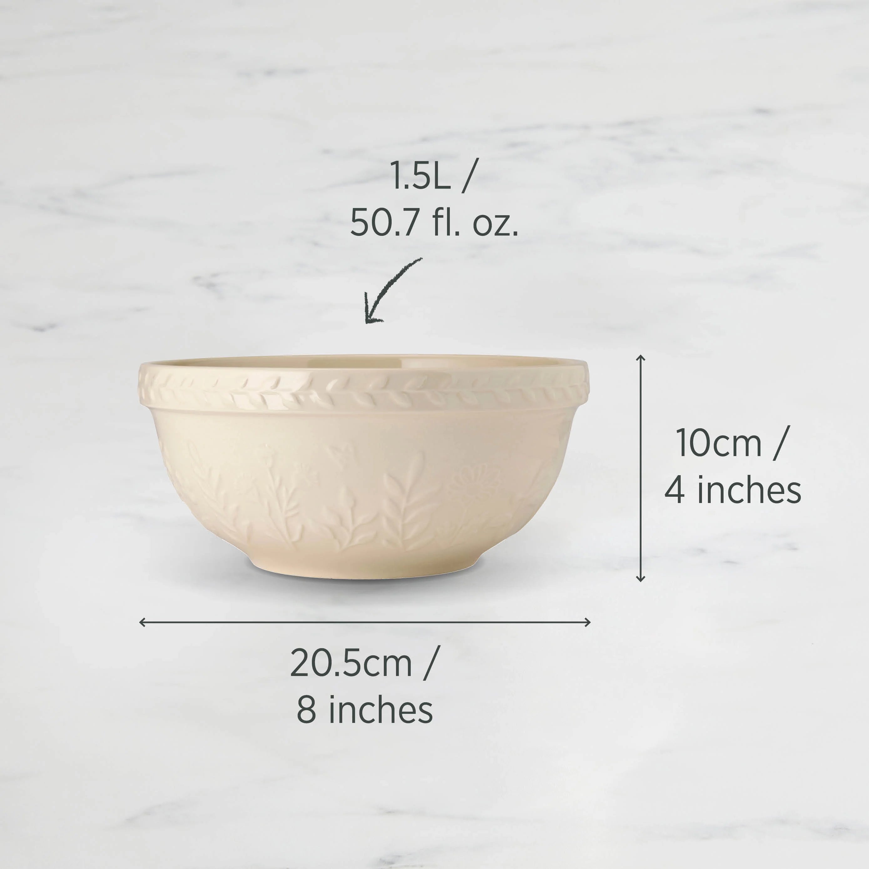 Wiltshire Mixing Bowl 20.5 x 10cm Vanilla - 1.5L