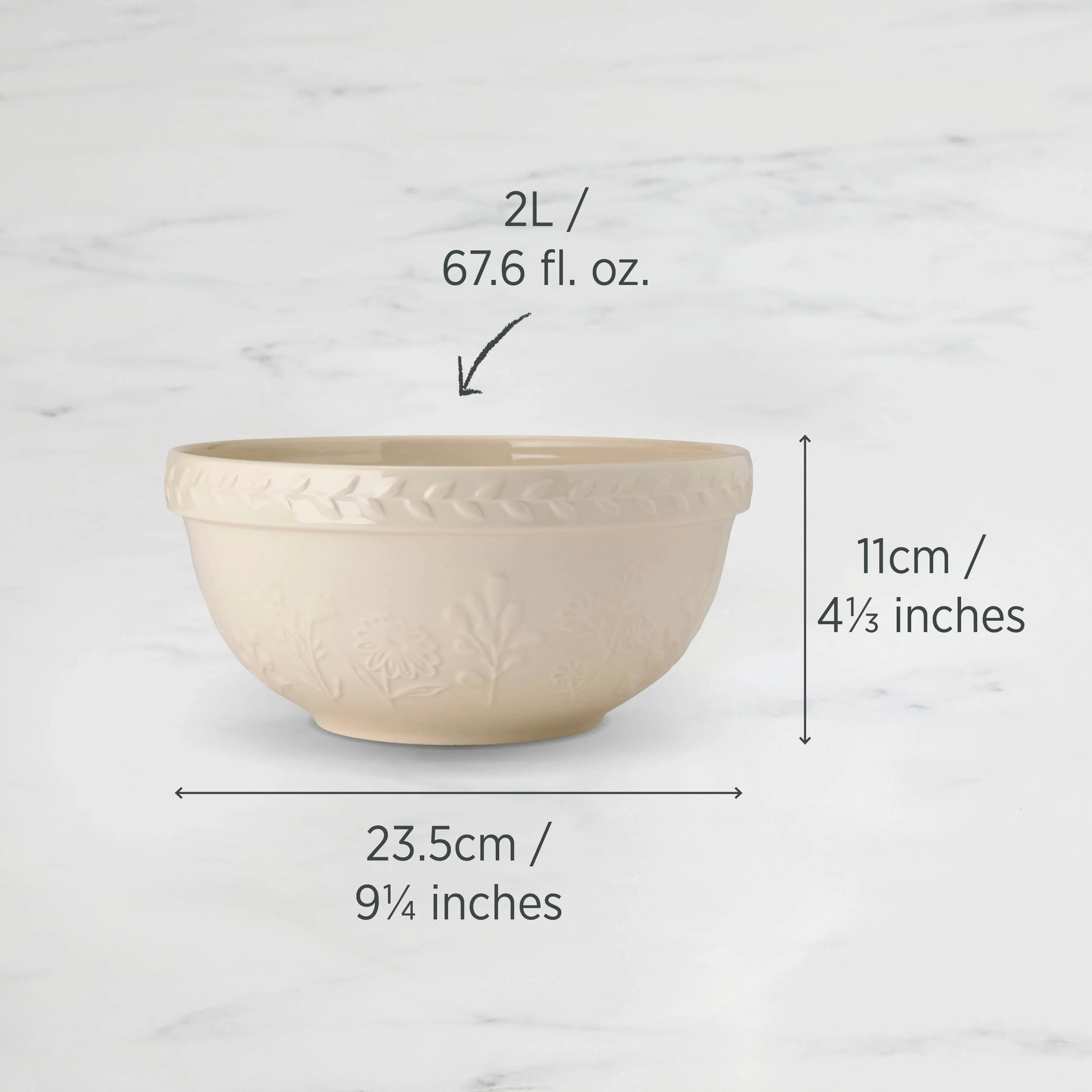 Wiltshire Mixing Bowl 23.5 x 11cm Vanilla - 2L