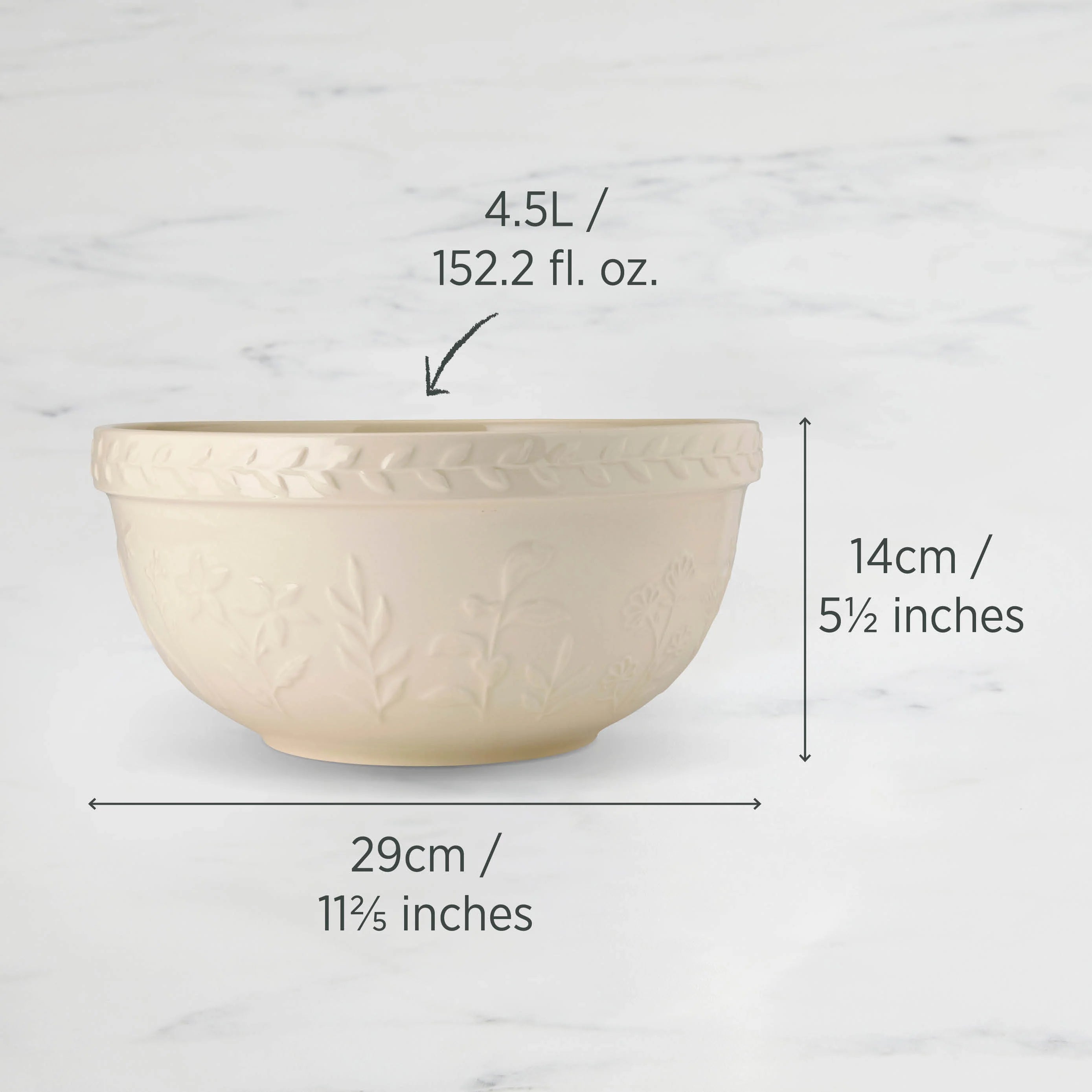 Wiltshire Mixing Bowl 29 x 14cm Vanilla - 4.5L