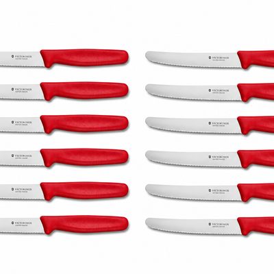 Victorinox Steak & Tomato Knife 11cm - Raspberry Royale Set of 12