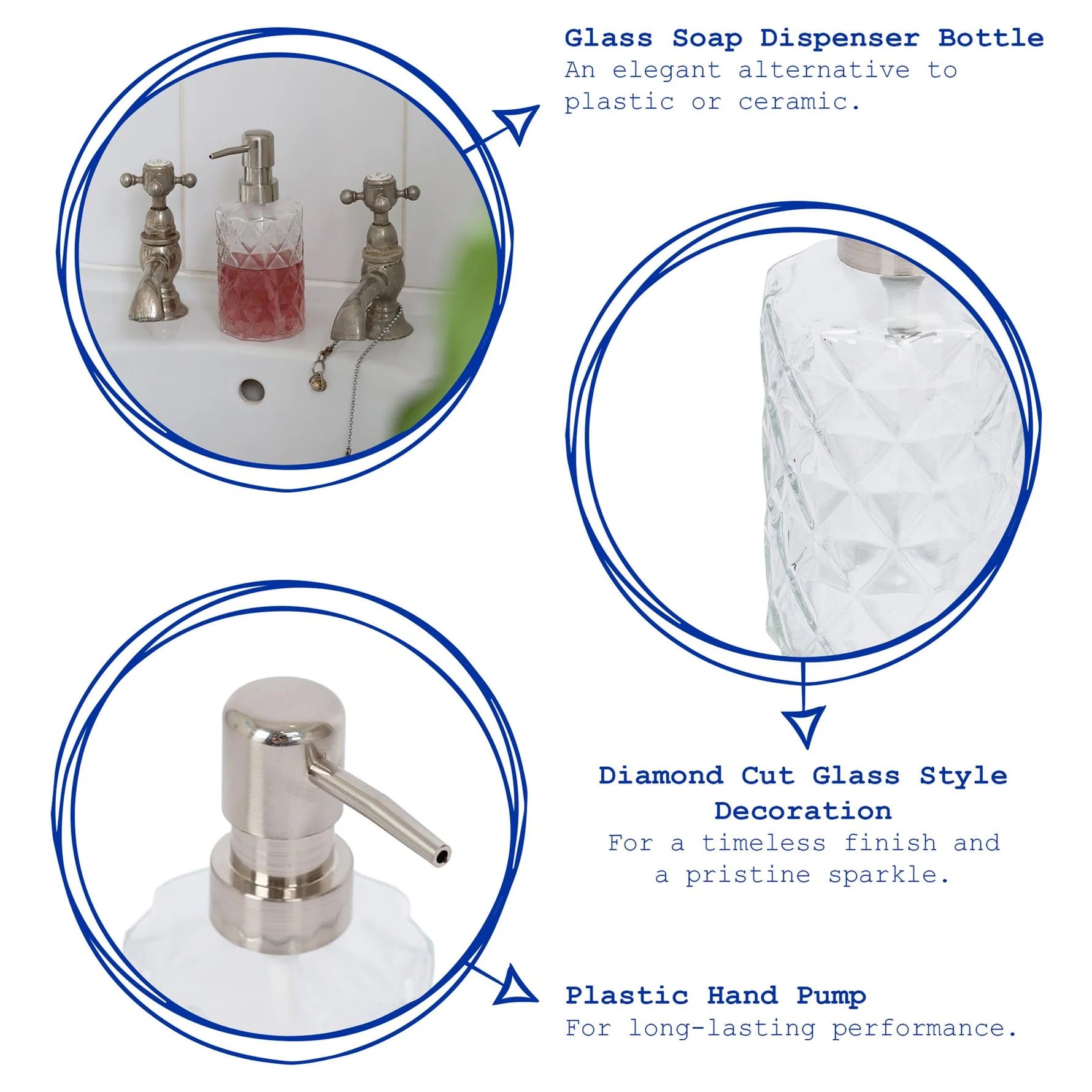 Glass Soap Dispenser - Prism