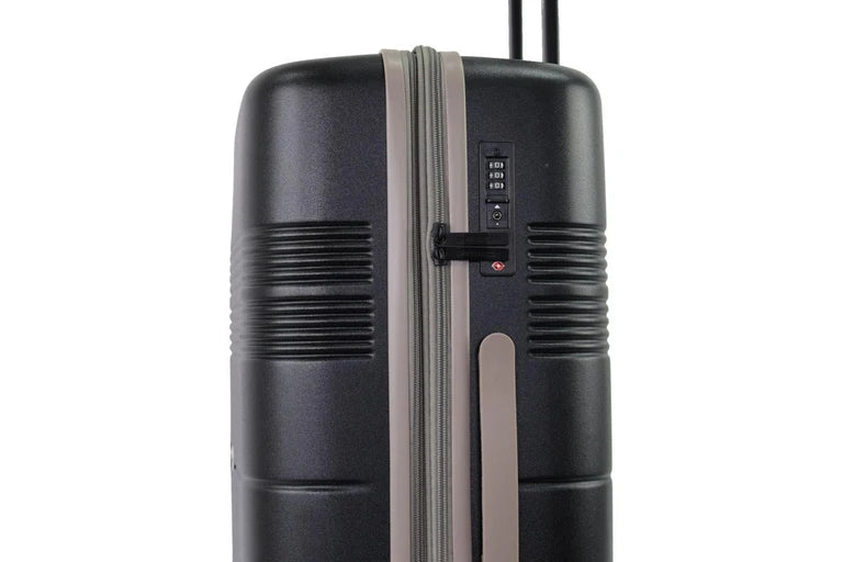 Pierre Cardin Travel Hard Shell Case Suitcase Luggage 80cm  - Large - Black