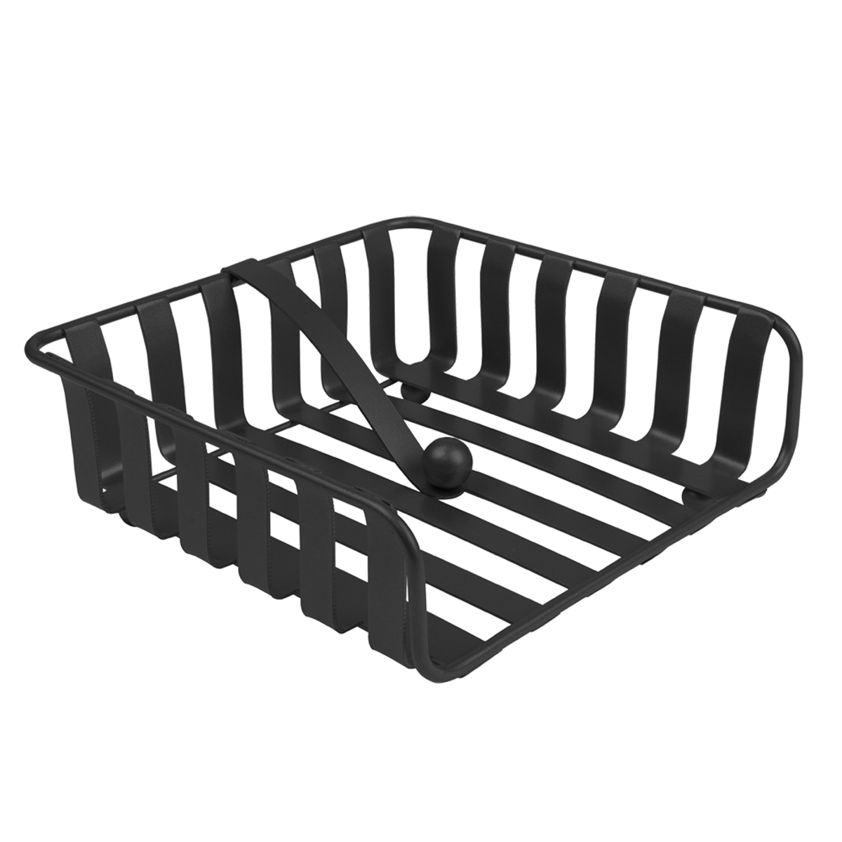 Spectrum Striped Weighted Napkin Holder - Black