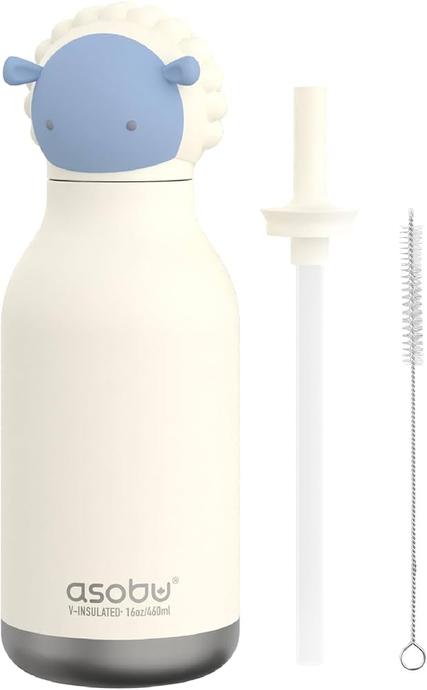 Asobu Bestie Bottle Sheep Double Wall Insulated Bottle 460ml - White