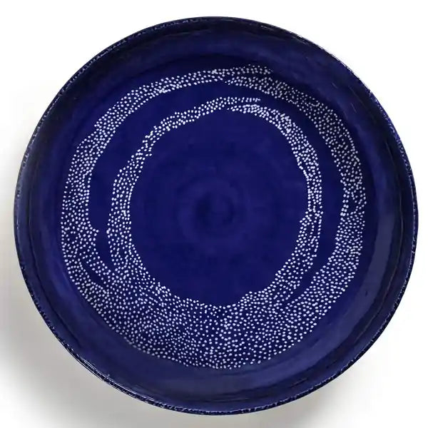 Ottolenghi Serving Bowl - M Blue with White Dots FEAST