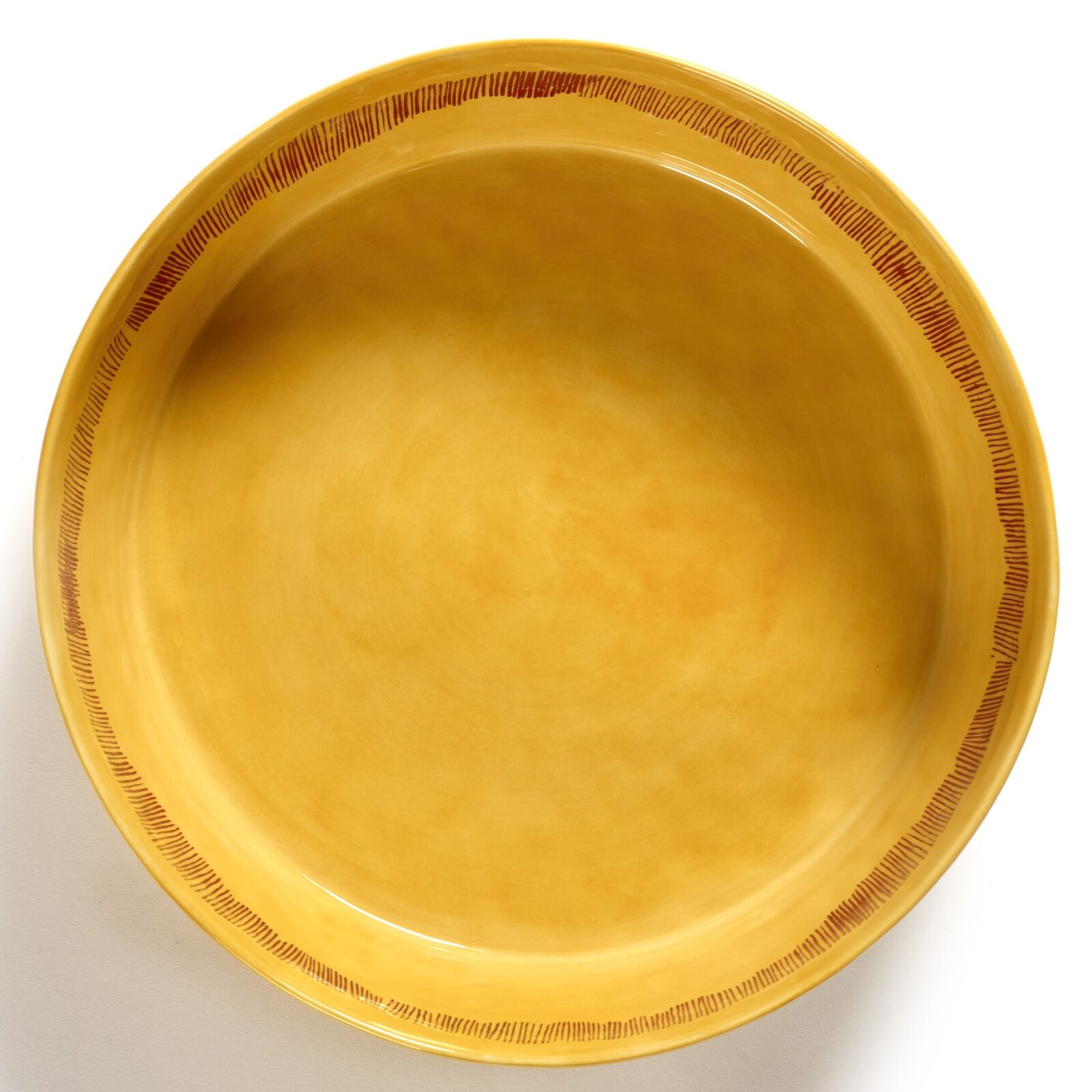 Ottolenghi Salad Bowl - Yellow With Red Stripes - FEAST (1)