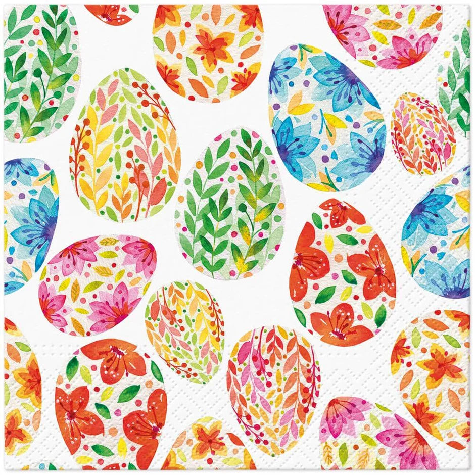 Paw Lunch Napkins "Watercolour Eggs" Pack of 20 - 33x33cm