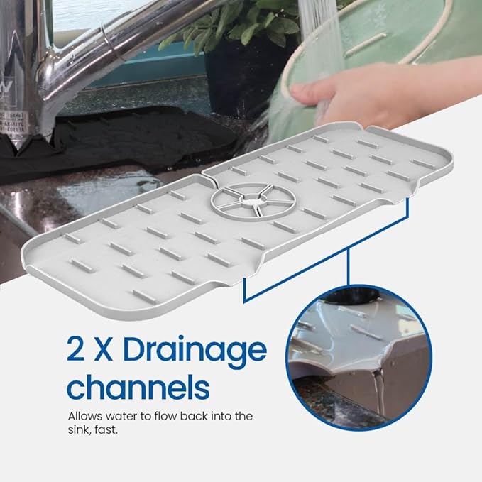 White Magic Sink Splash Guard 37x14cm - White