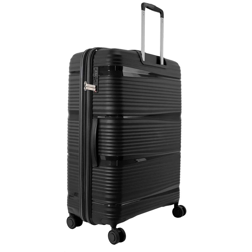 Pierre Cardin Normandy Hard Shell Suitcase 73cm Medium - Black