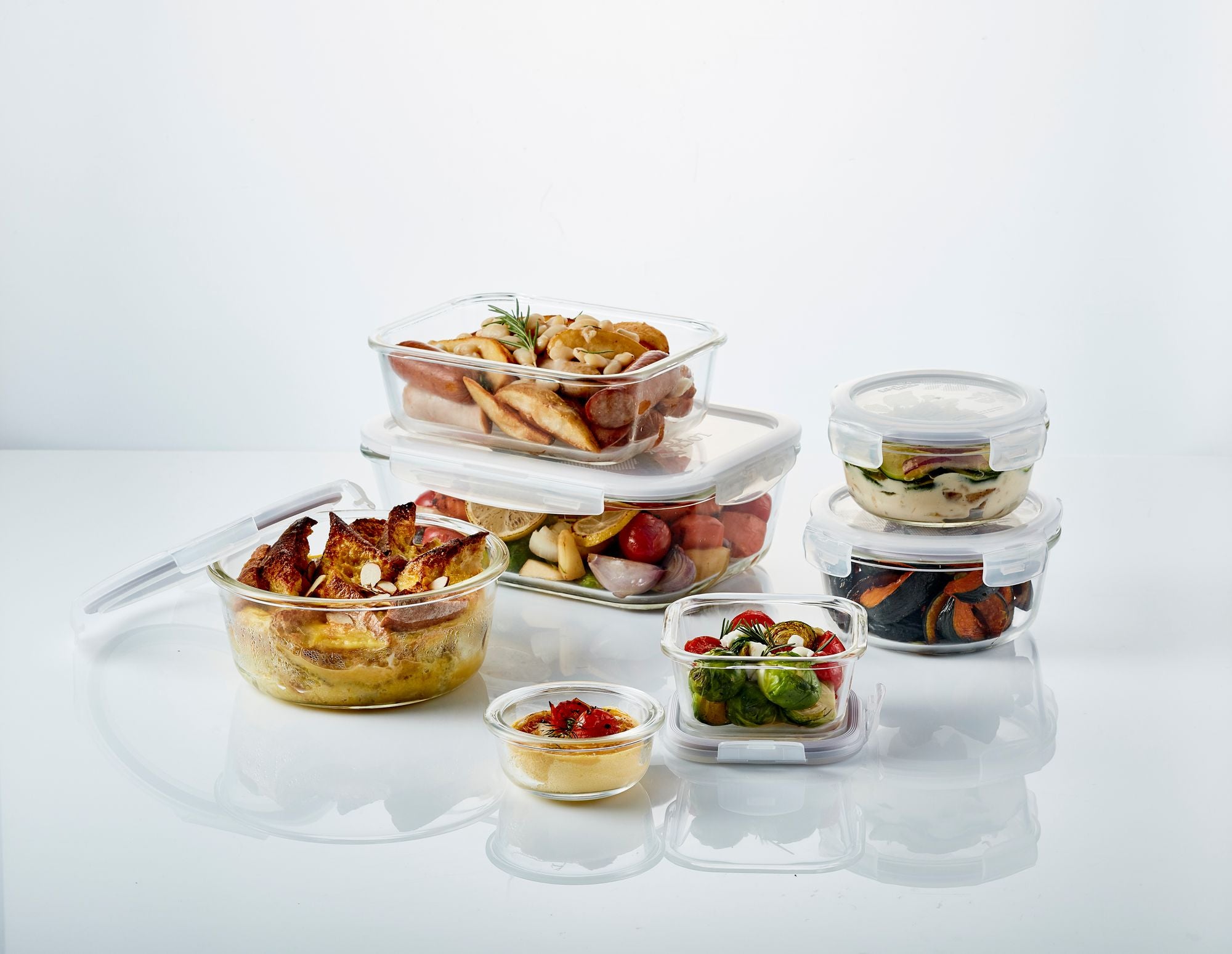 Lock & Lock Euro Glass Borosilicate Heat Resistant Glass Rectangular Container - 2L