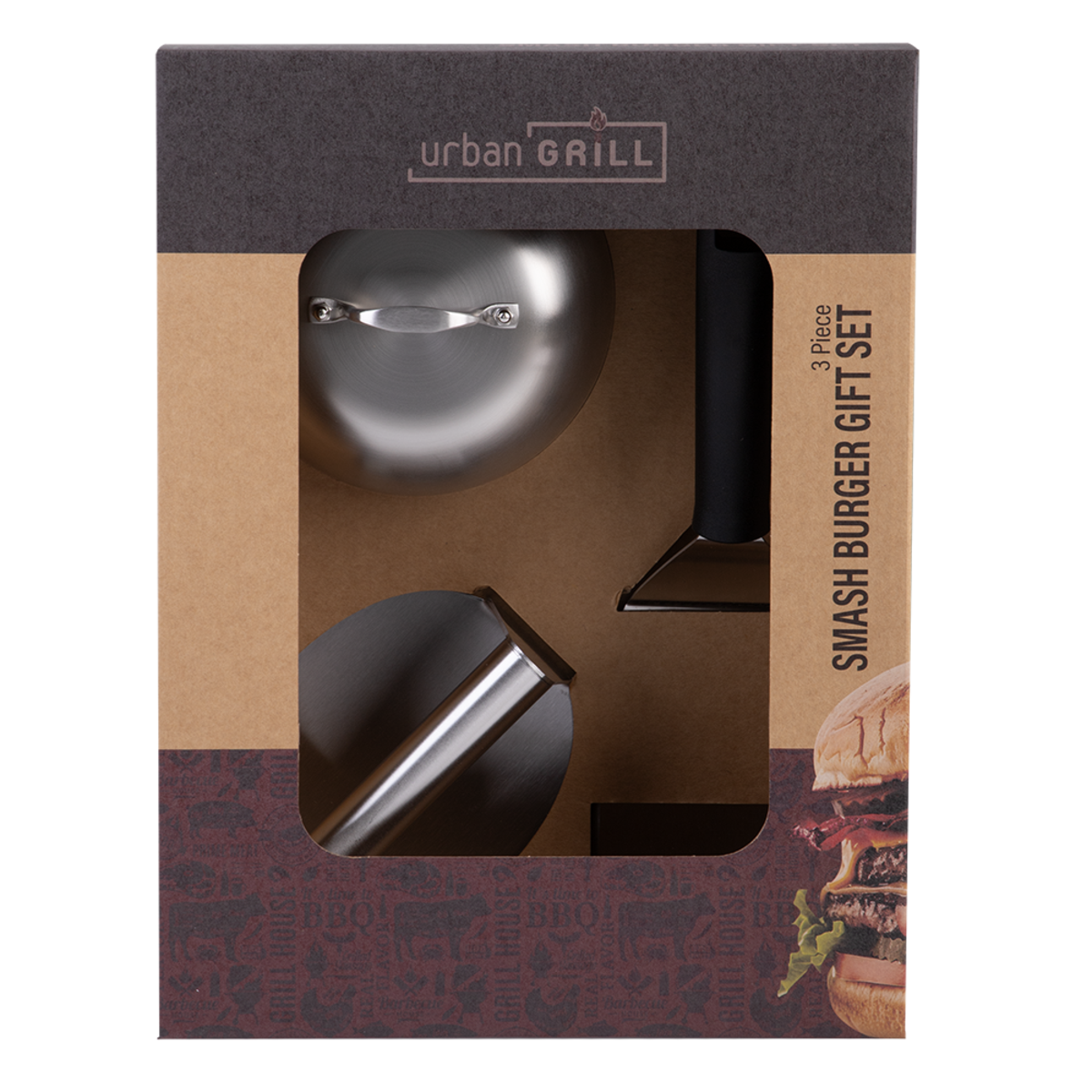 Urban Grill Smash Burger Gift Set - 3 Piece