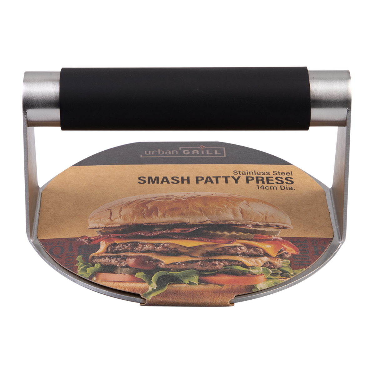 Urban Grill Stainless Steel Smash Patty Press - 14cm