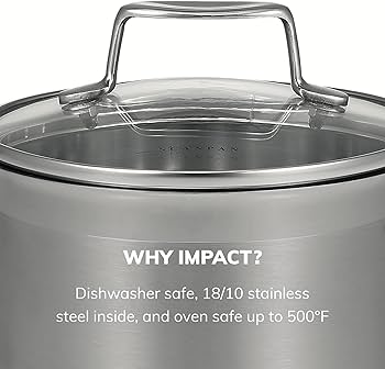 Scanpan Impact Covered Saucepan 20cm/3.5L & Steamer to fit 16/18/20cm