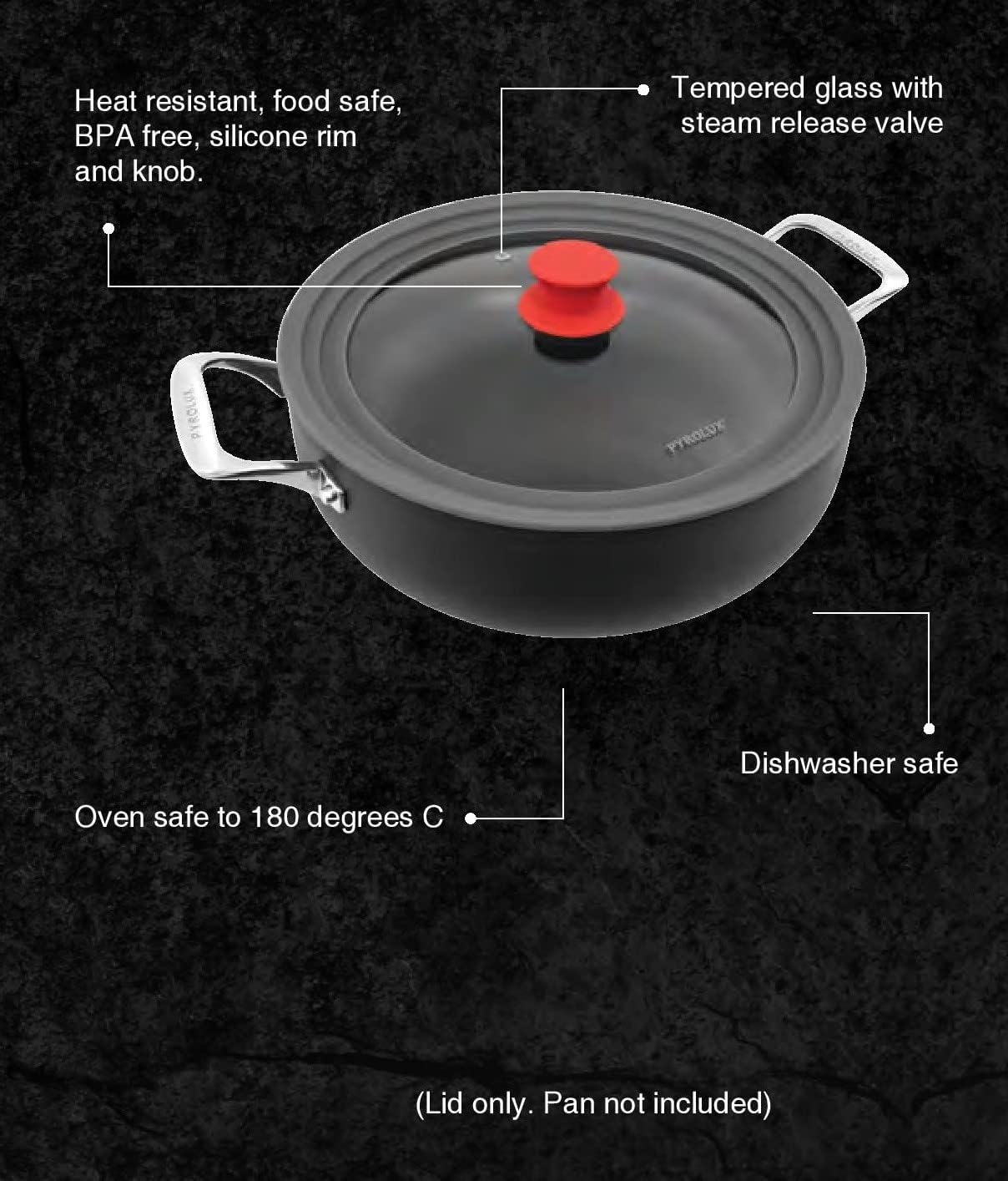 Pyrolux Universal Glass Lid 26/28/30cm