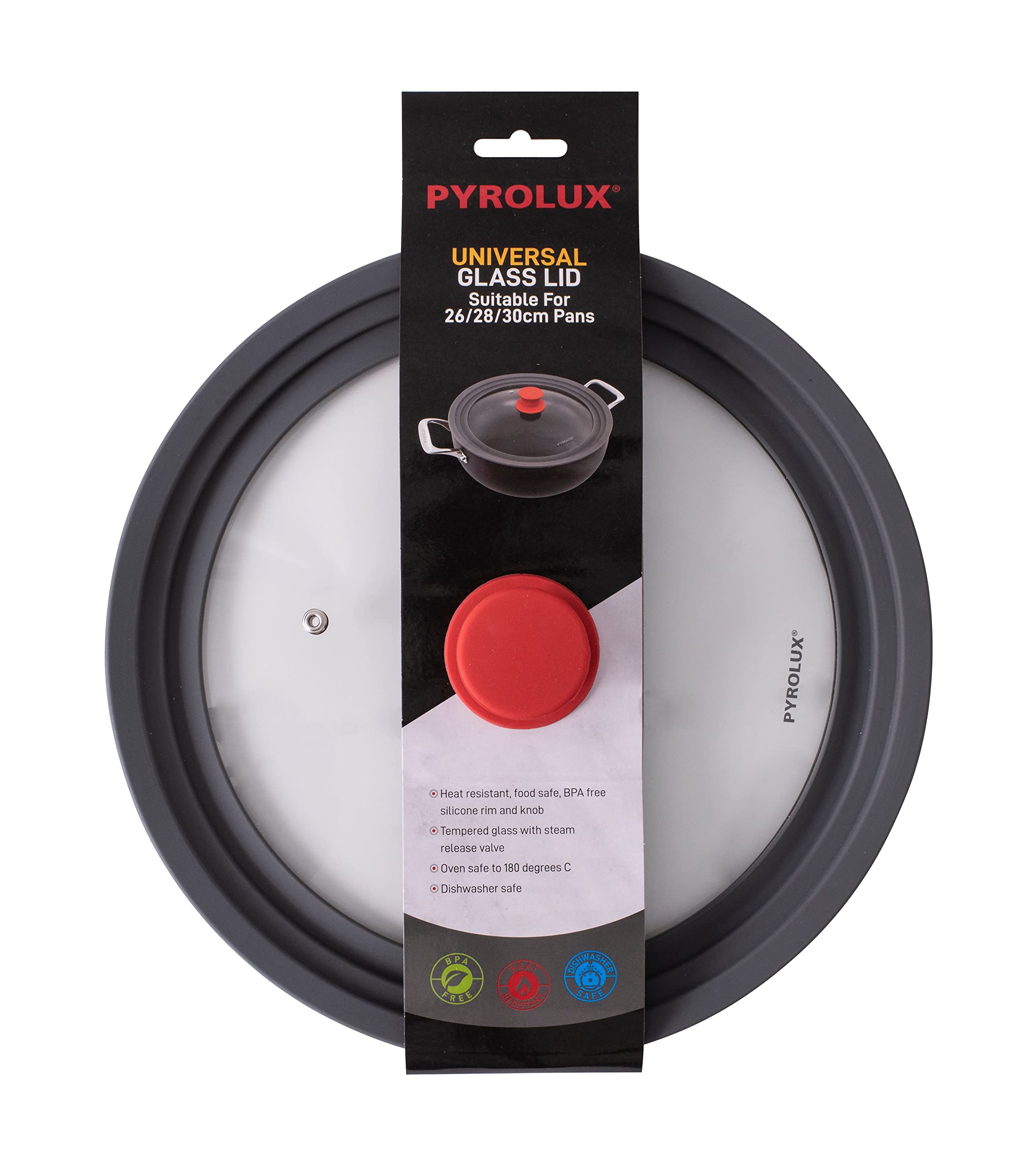 Pyrolux Universal Glass Lid 26/28/30cm