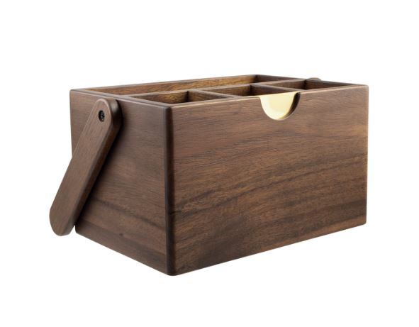 Alfresco Lane Acacia Wood Cutlery Caddy