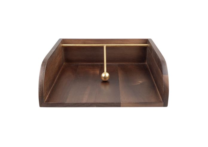 Alfresco Lane Acacia Wood Napkin Holder