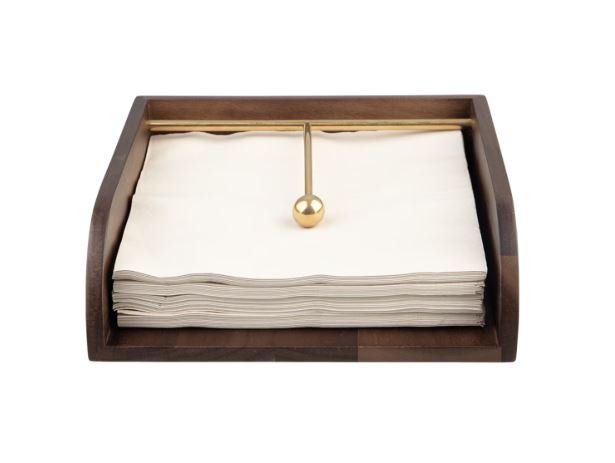 Alfresco Lane Acacia Wood Napkin Holder