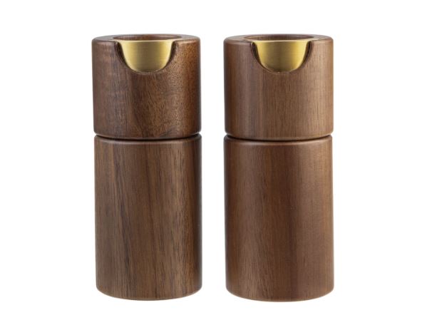 Alfresco Lane Acacia Wood Salt & Pepper Mill Set 12.5cm
