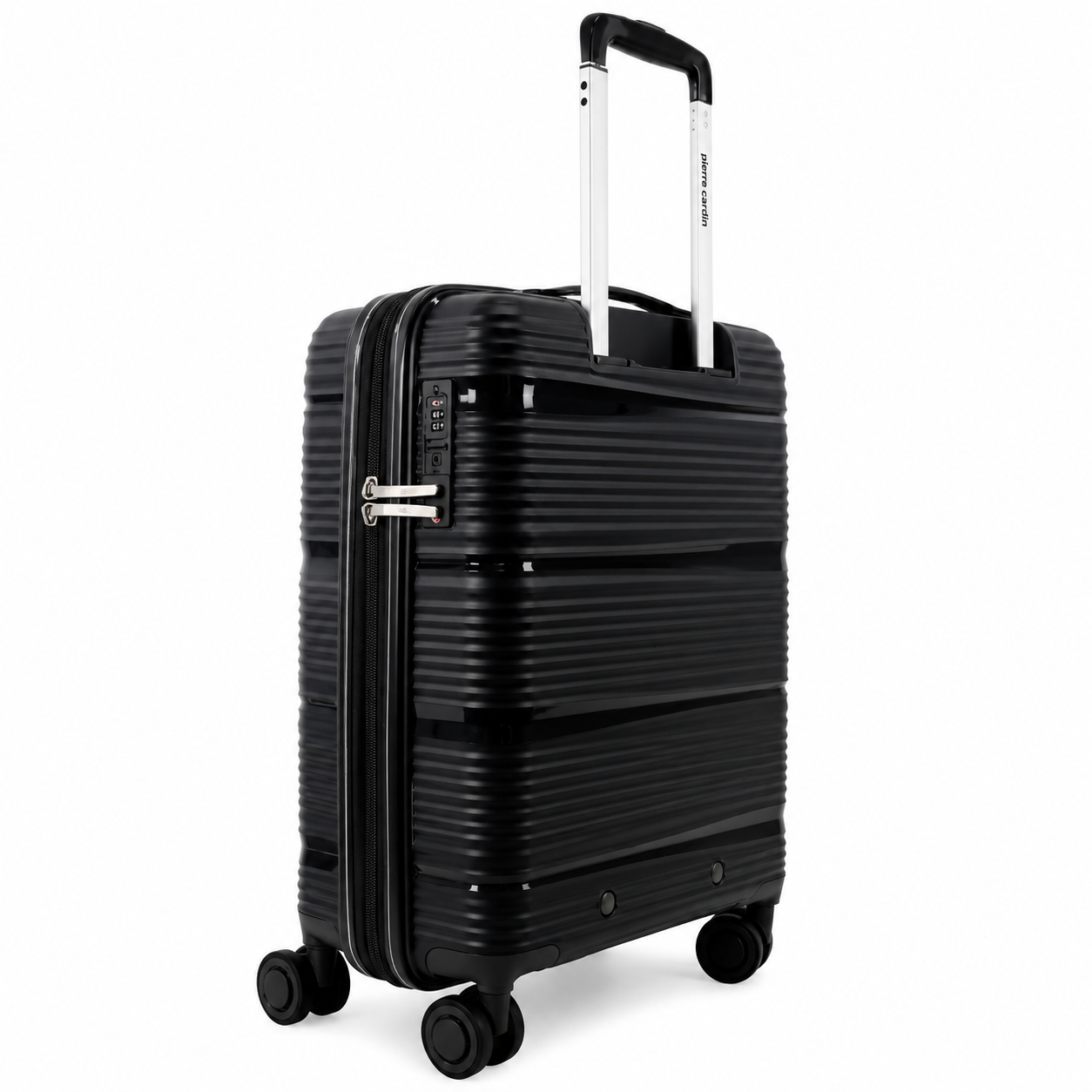 Pierre Cardin Normandy Hard Shell Suitcase 54cm Cabin - Black