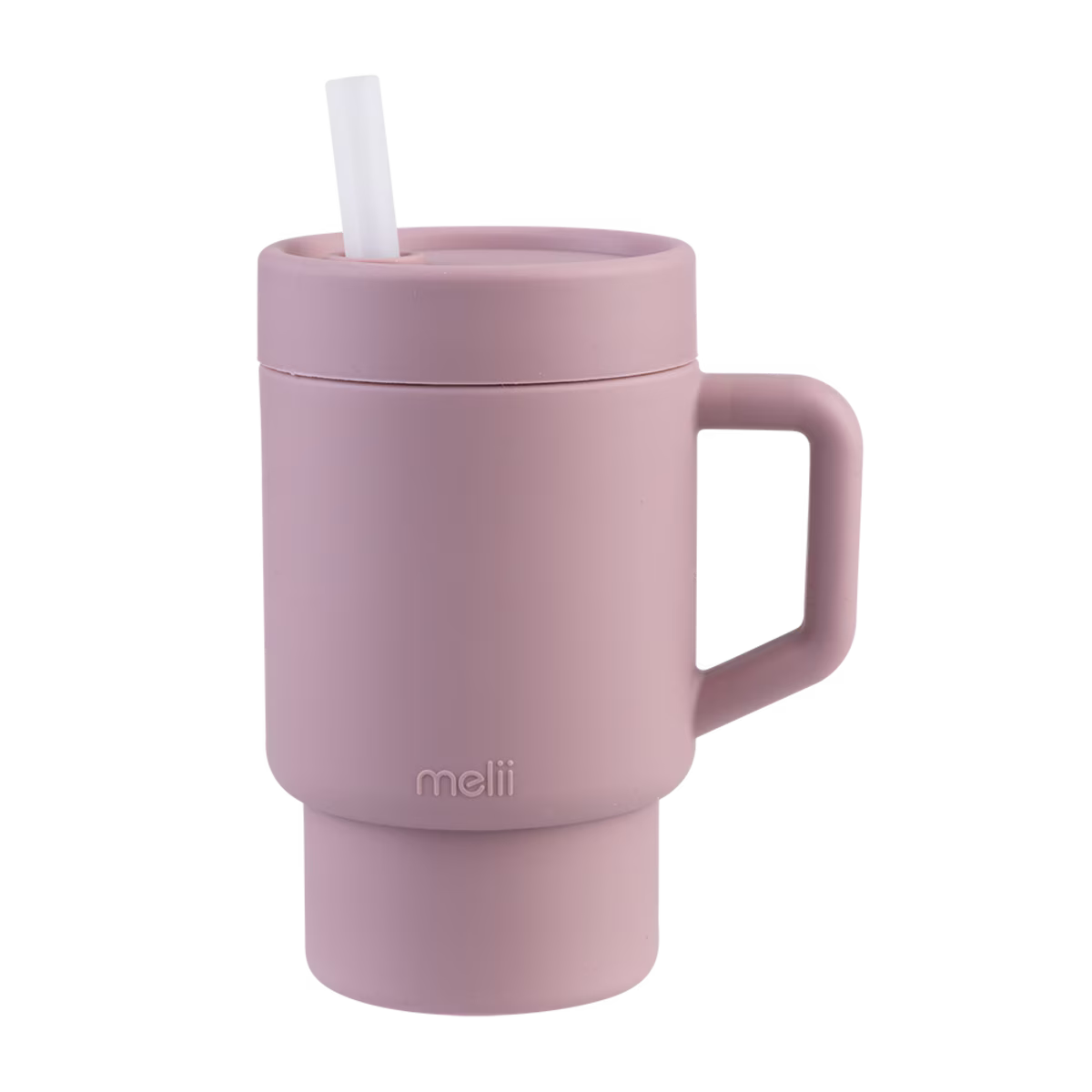 Melii Luxe Silicone Tumbler With Straw 290ml - Pink - 290ml