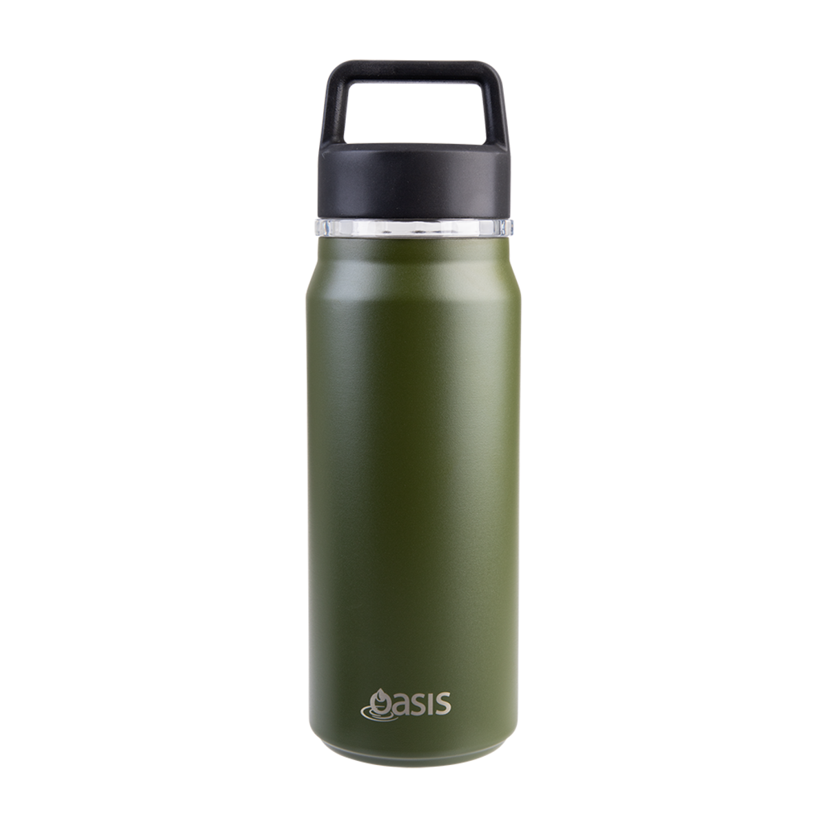 Oasis Stainless Steel Double Wall Insulated 'Summit' Drink Bottle with Chug Spout 750ml - Forest Green