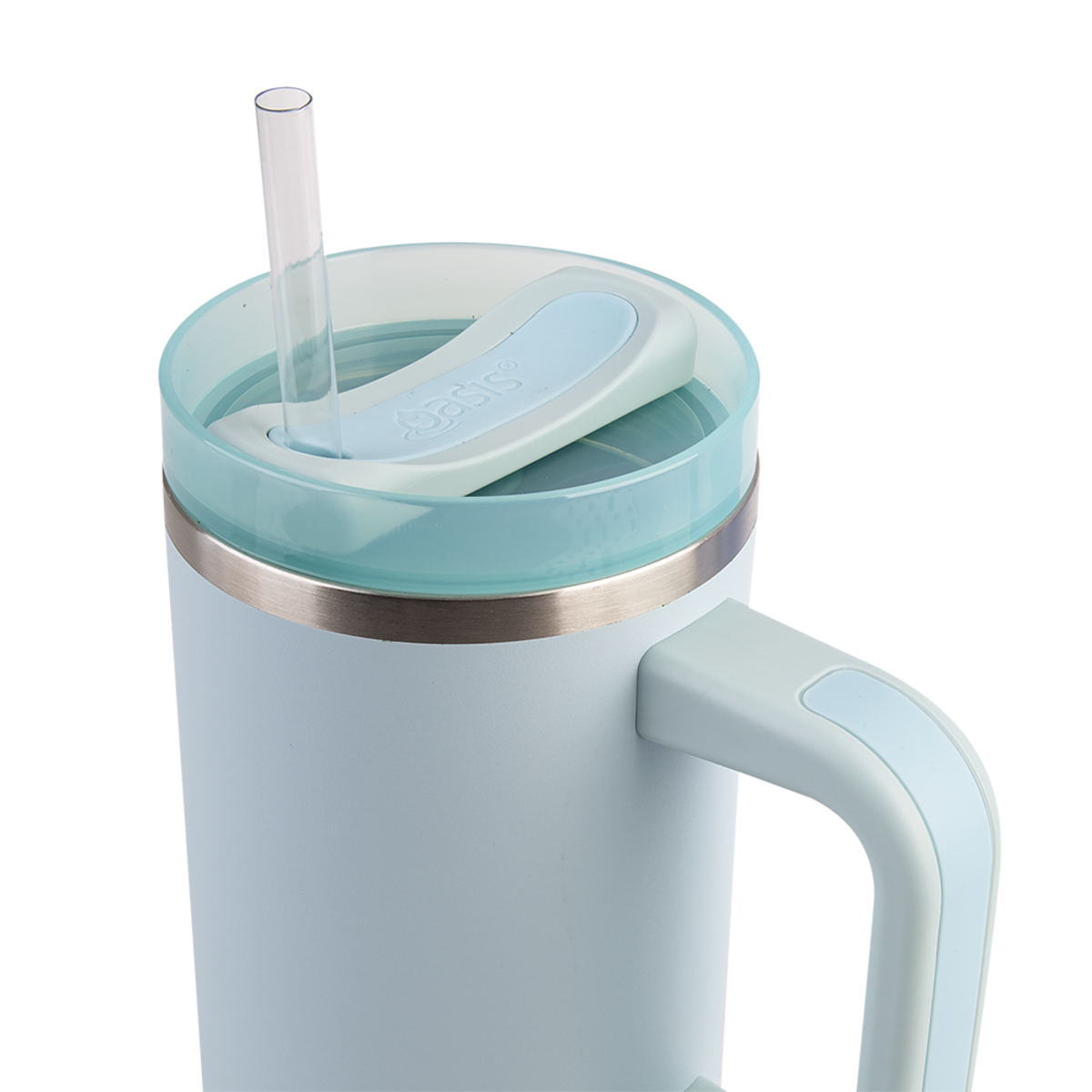 Oasis Stainless Steel Double Wall Insulated "Commuter" Travel Tumbler 1.2L - Sea Mist