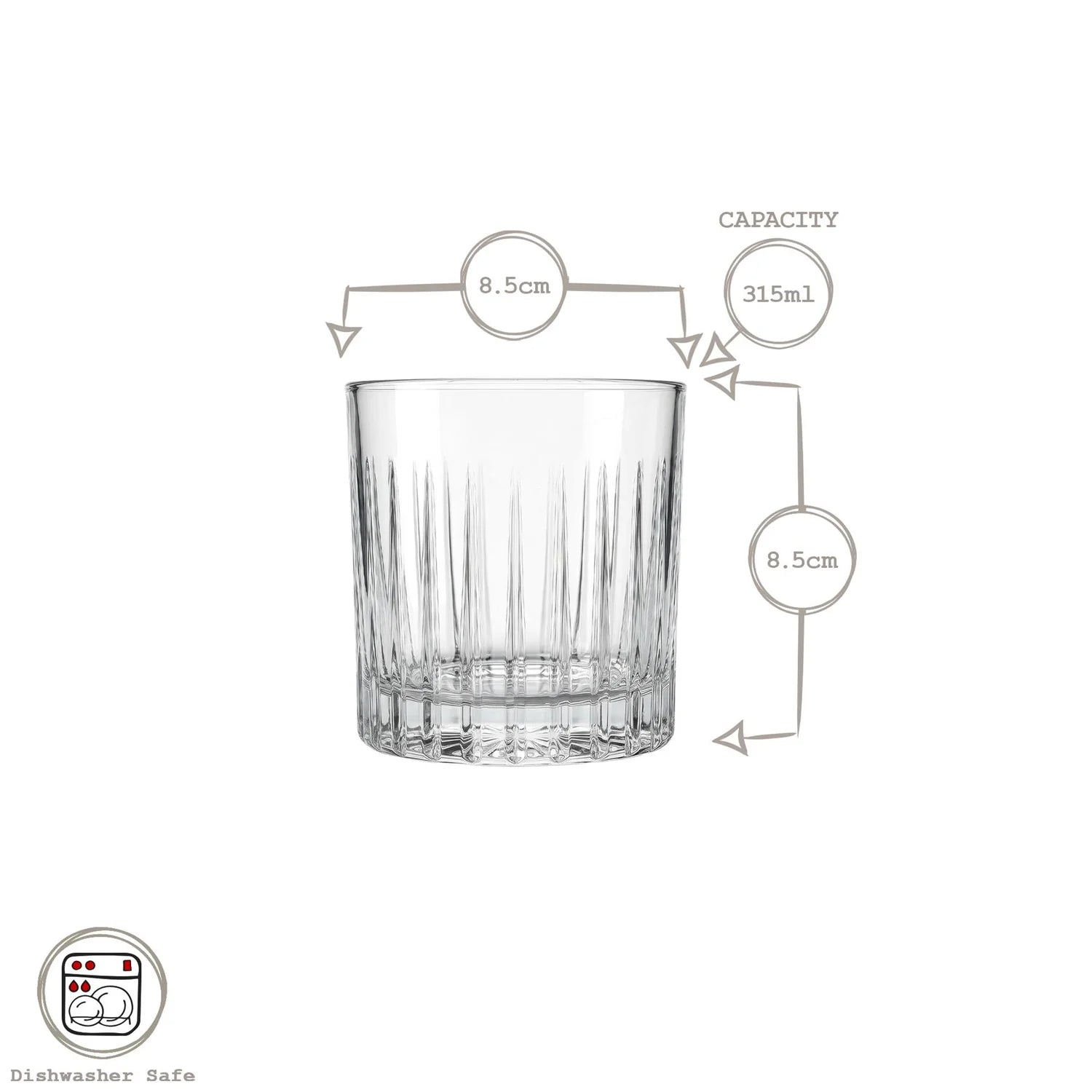 Timeless Crystal Whisky Glasses 315ml - Pack of 6