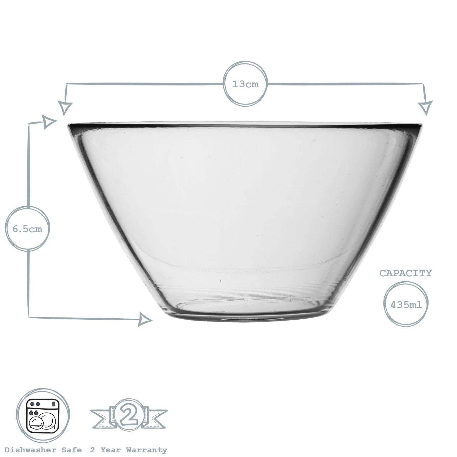 Bormioli Rocco Coppa Basic Glass Bowl 12.8cm - 435ml
