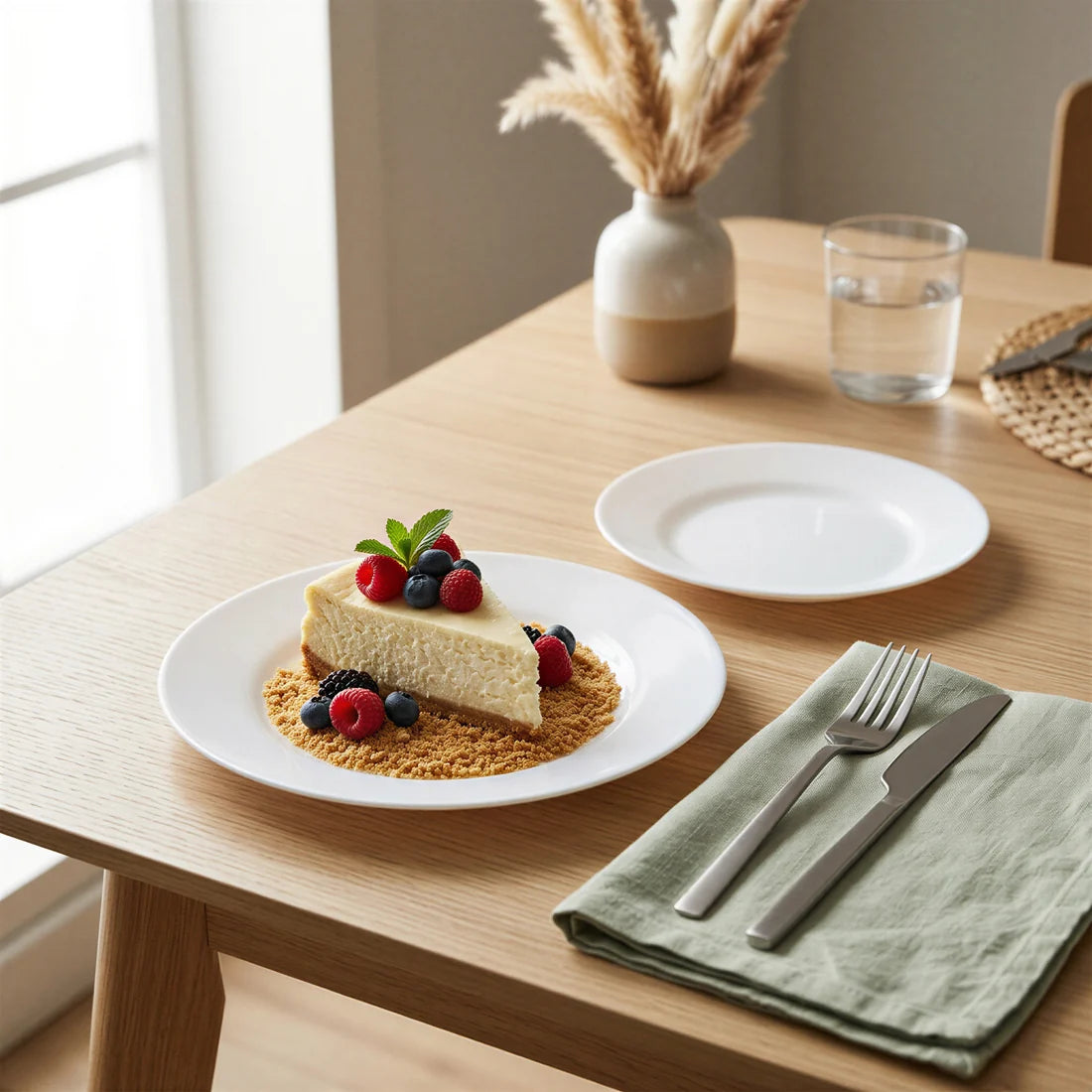Argon 6 x Round Opal Glass Side Plates 15cm White - Pack of 6
