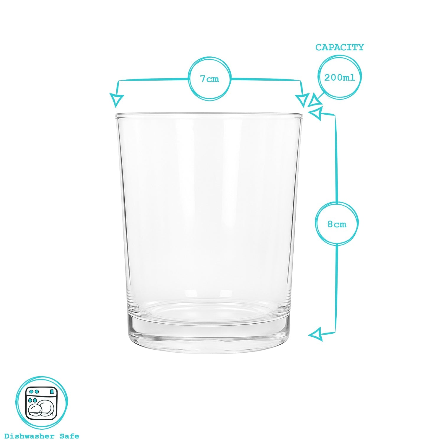 Water Glass Tumblers - Pack of 6