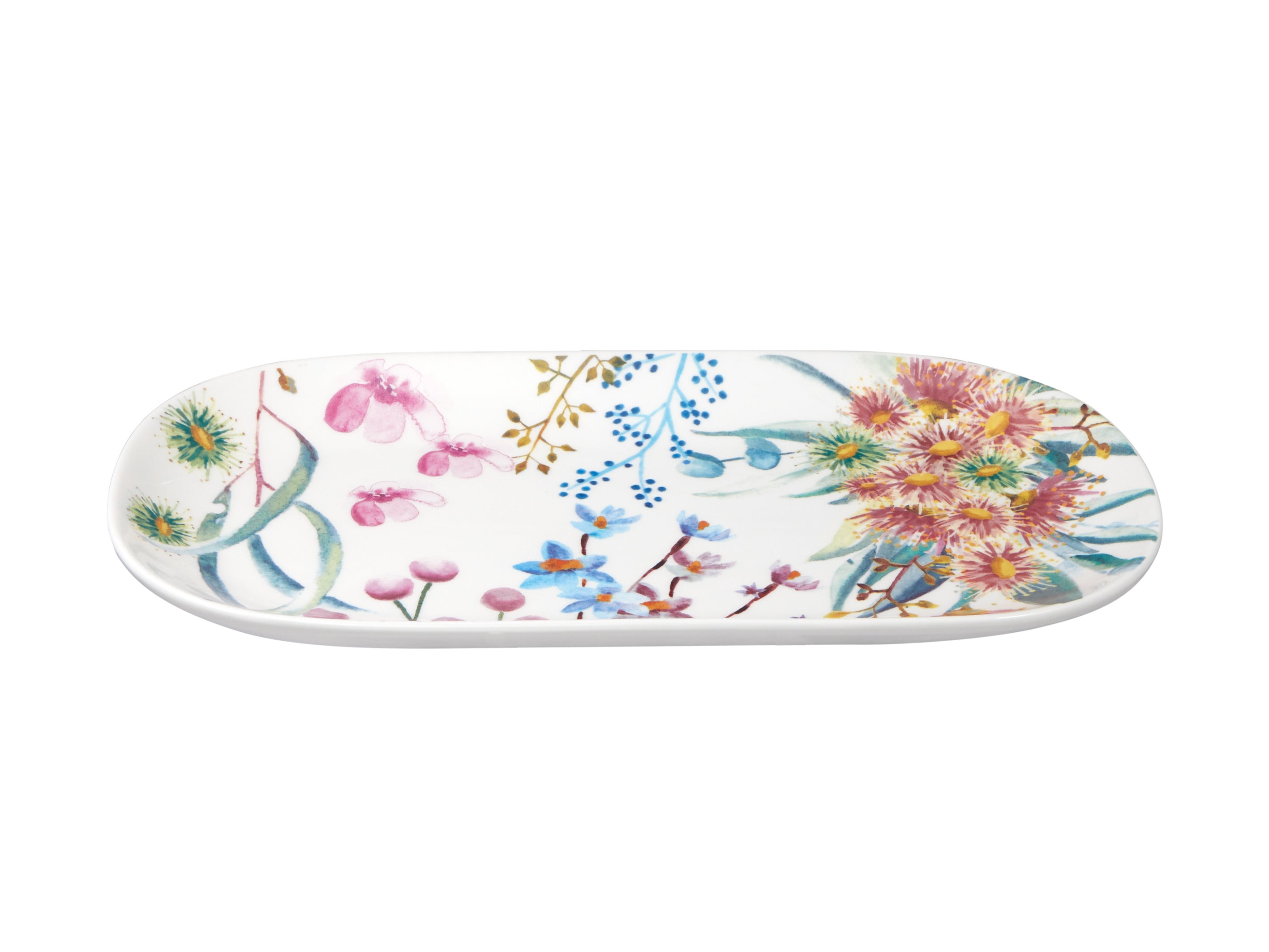 Maxwell & Williams Royal Botanic Gardens Eucalyptus Bloom Oval Platter Gift Boxed - 33x17.5cm