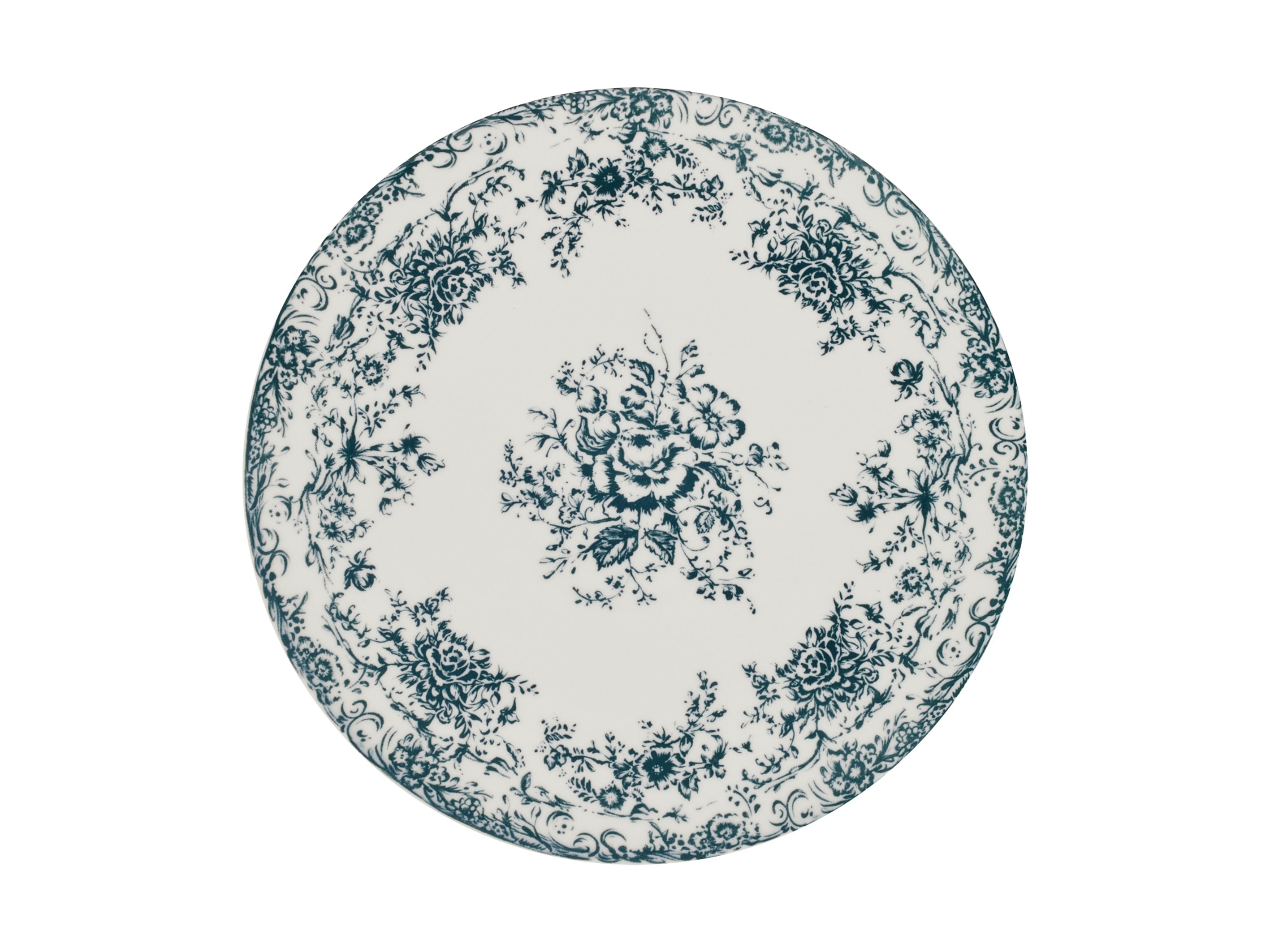 Casa Domani Rosetta Footed Cake Stand Antique Blue Gift Boxed - 28cm