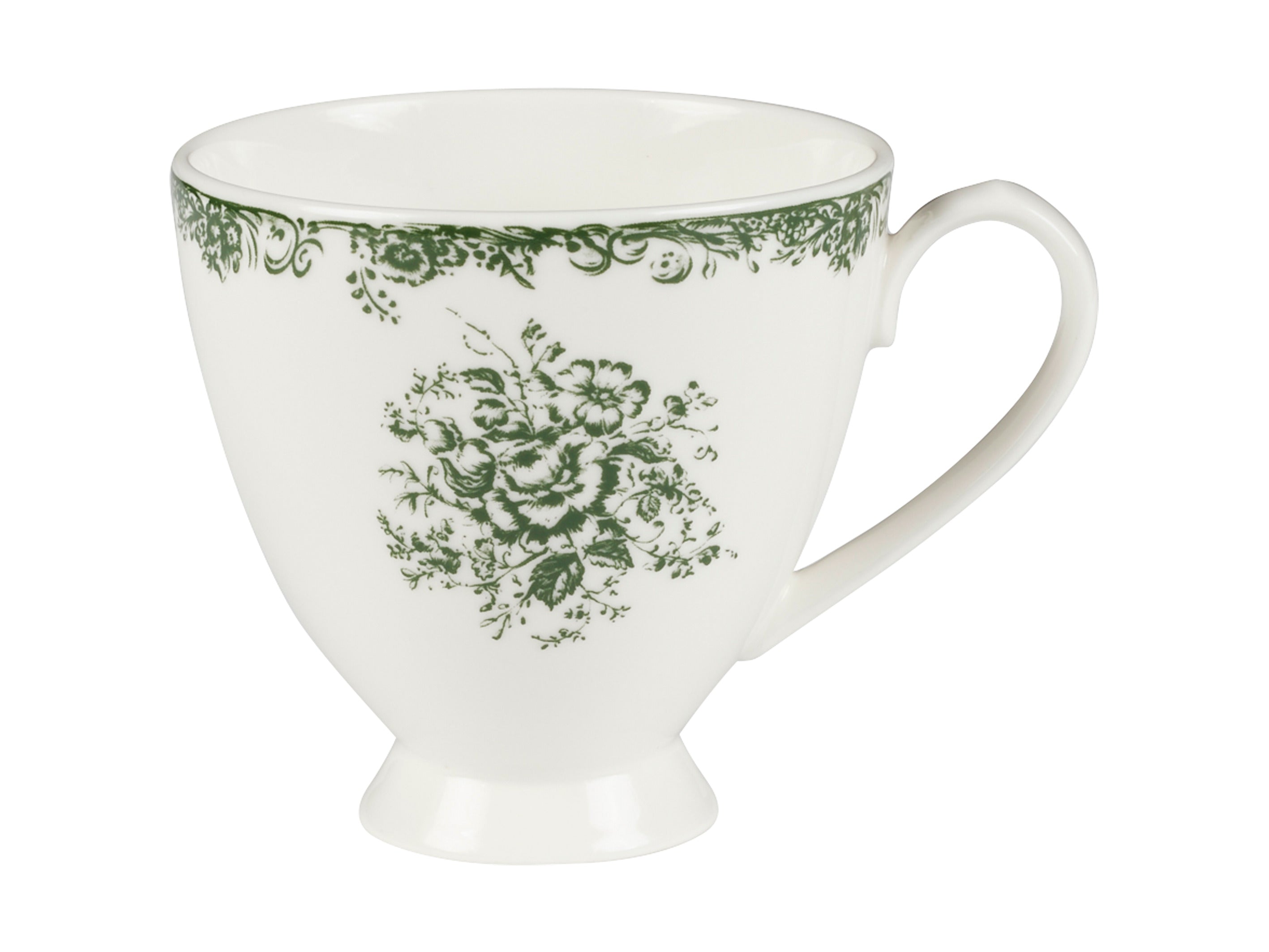 Casa Domani Rosetta Footed Mug Antique Green - 310ml