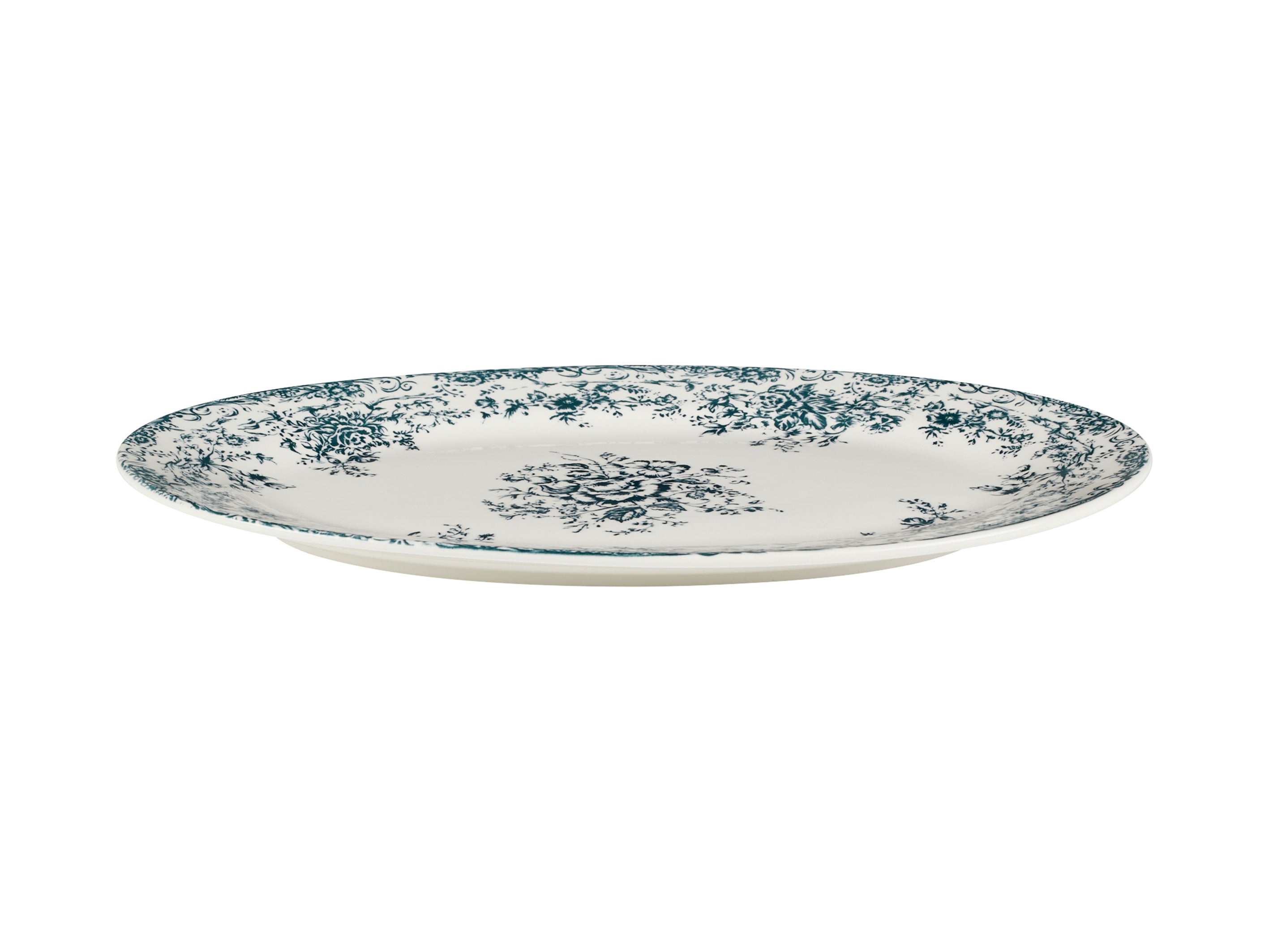 Casa Domani Rosetta Oval Platter 37x25cm Antique Blue Gift Boxed