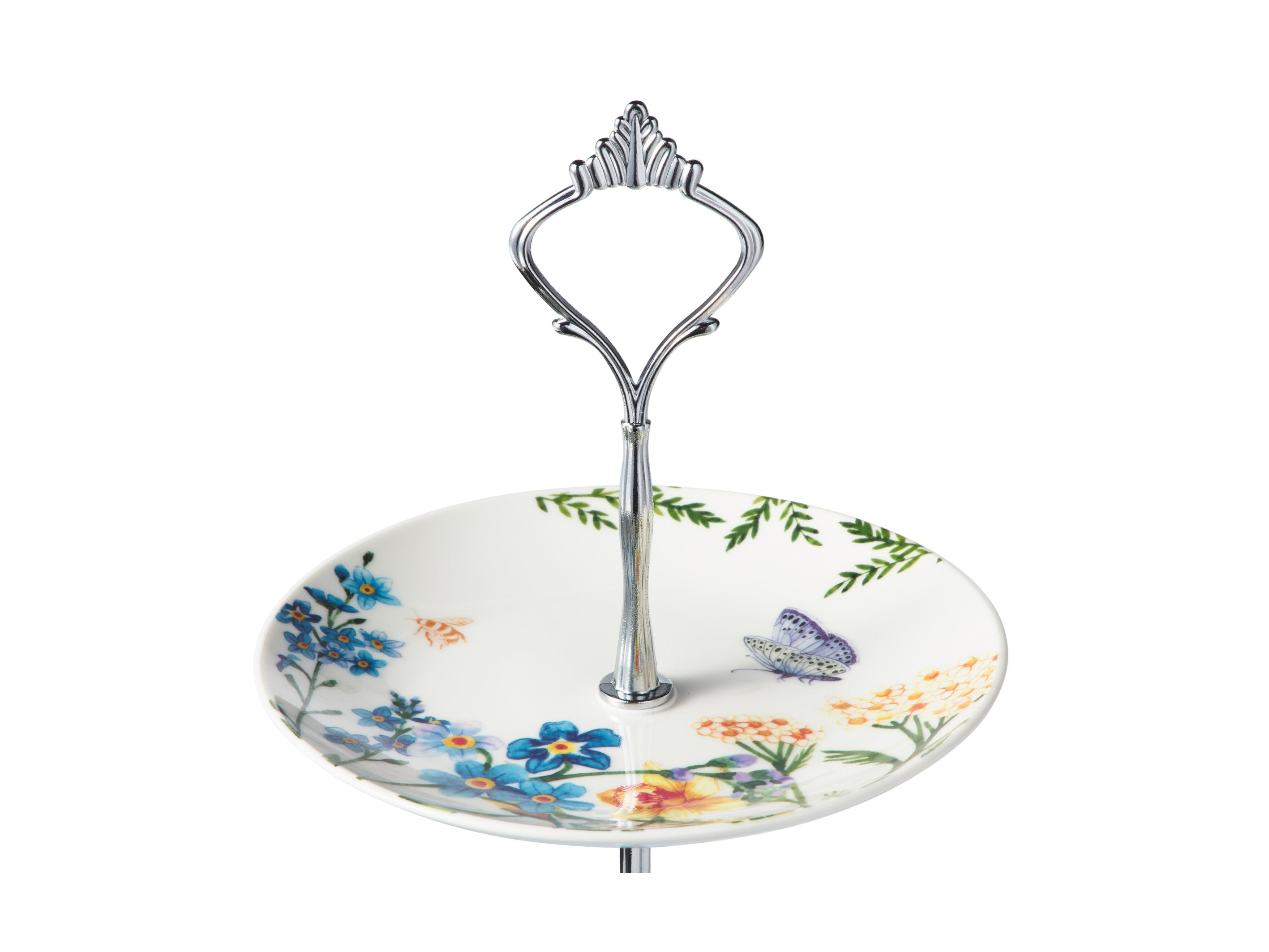 Maxwell & Williams Fluttering Meadow 2 Tiered Cake Stand 15/19x26cm - Gift Boxed